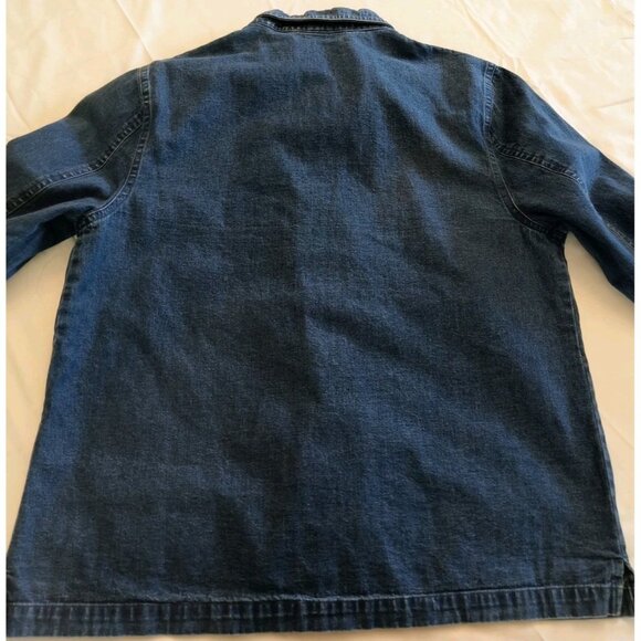 TALBOTS  EMBROIDERED FLOWERS FRONT JEAN JACKET WOMEN SIZE MEDIUM - Picture 8 of 9